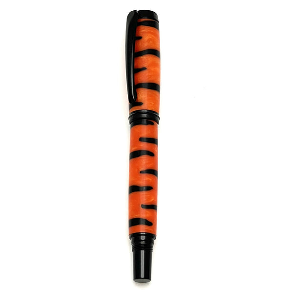 Orange with Black Tiger Stripes Fountain Pen