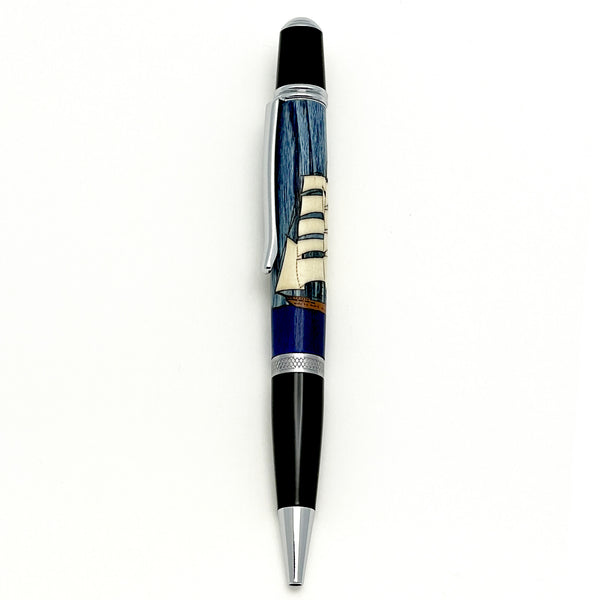 Tall Sailing Ship Inlaid Pen