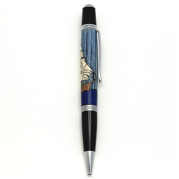 Tall Sailing Ship Inlaid Pen