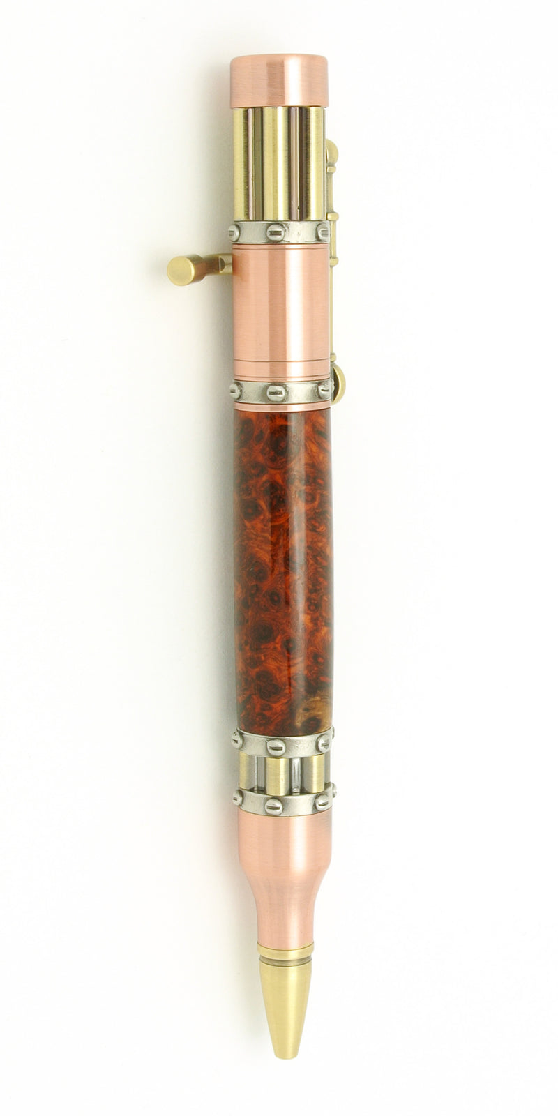 Steampunk Bullet Pen - Amboyna Burl