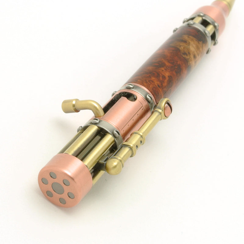 Steampunk Bullet Pen - Amboyna Burl