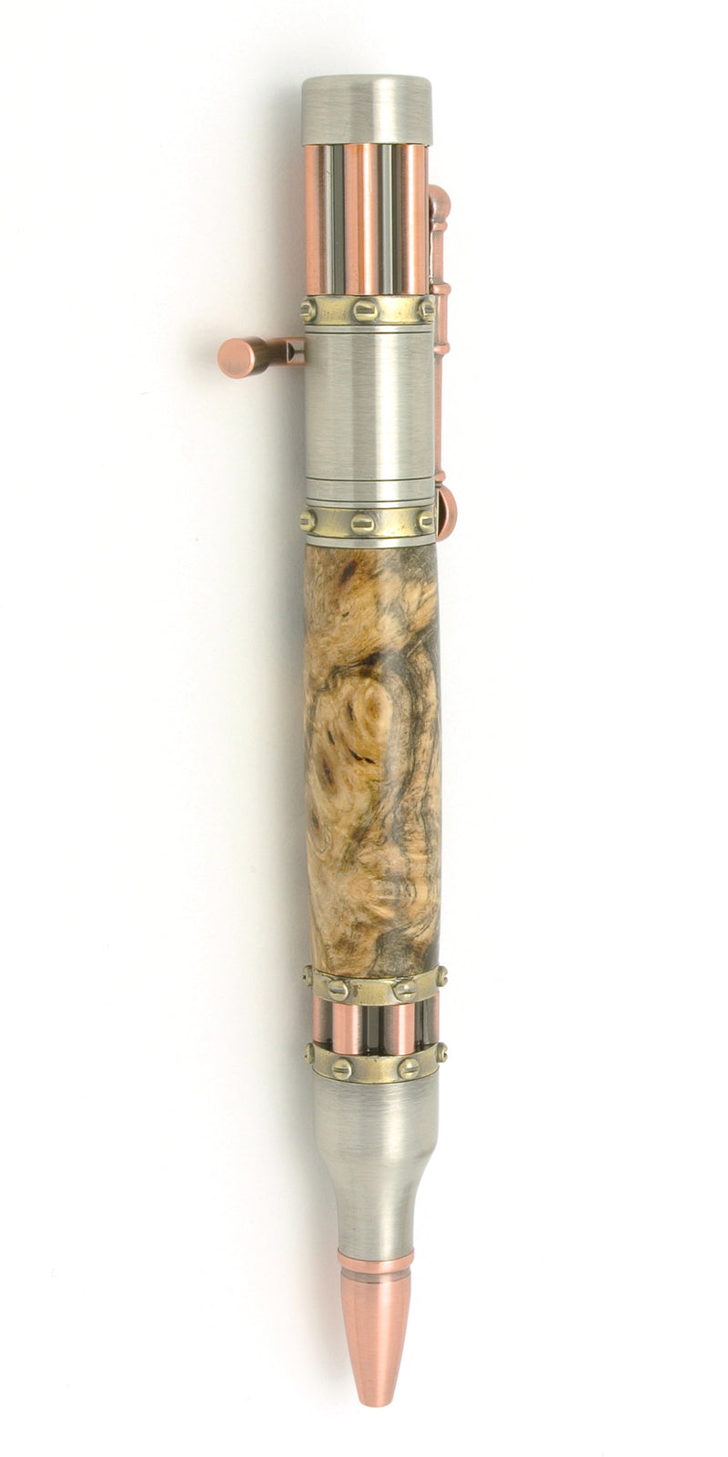 Steampunk Bullet Pen - Buckeye Burl