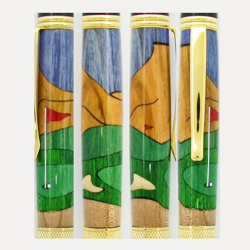 Golfer Inlaid Pen