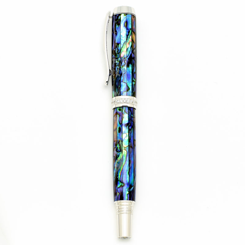 Abalone Fountain Pen - Rhodium