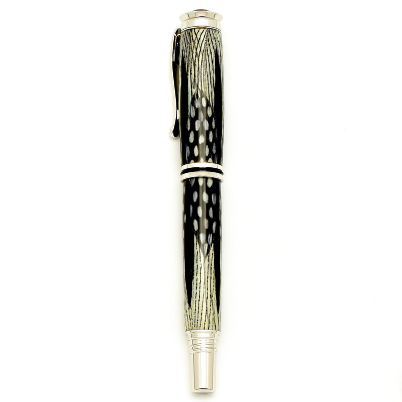 Pheasant Feathers Fountain Pen - Black & White