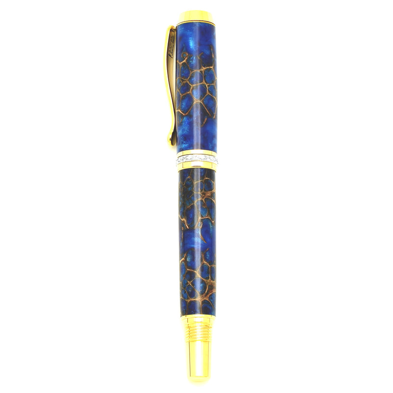Liquid Amber Fountain Pen  - Caribbean Blue
