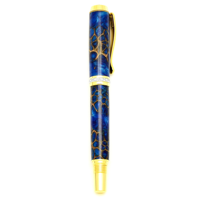 Liquid Amber Fountain Pen  - Caribbean Blue