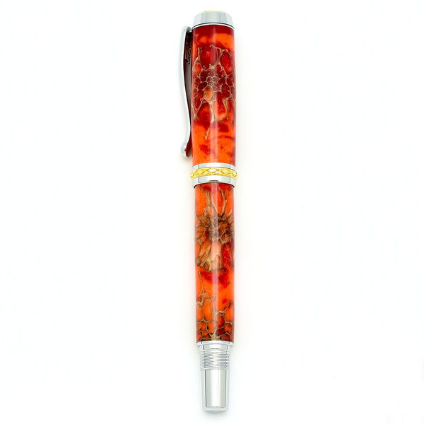 Liquid Amber Fountain Pen - Vibrant Orange