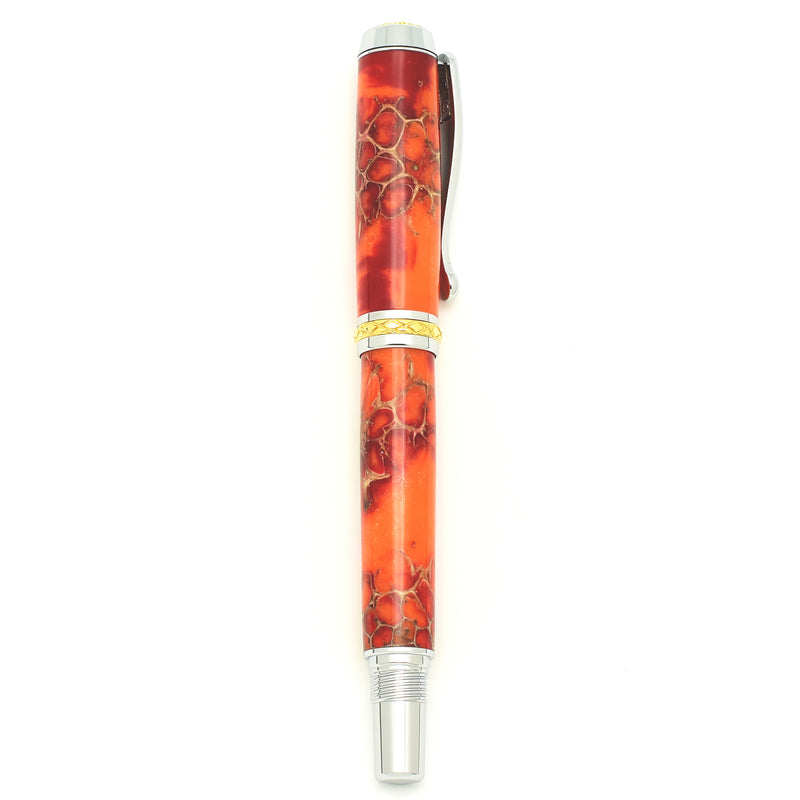 Liquid Amber Fountain Pen - Vibrant Orange