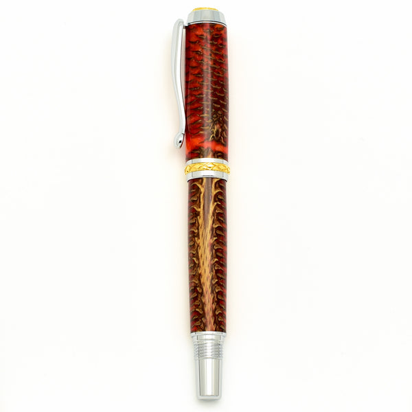 Sitka Pine Cone Fountain Pen - Orange/Red