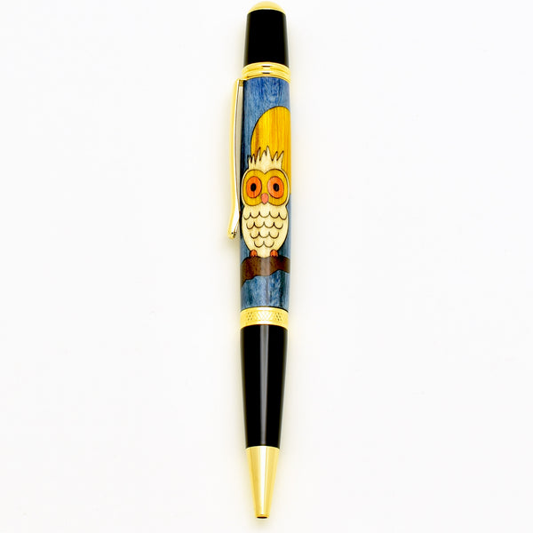 Owl Inlaid Pen (Day Background)