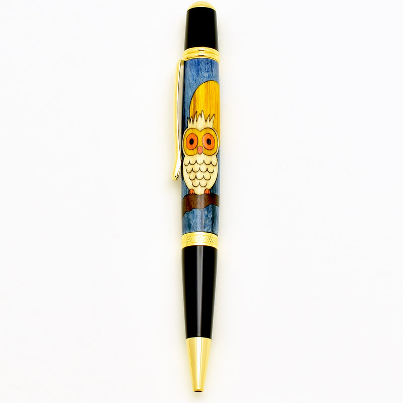 Owl Inlaid Pen (Day Background)